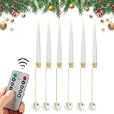 Weihnachten | flackernd ohne Flamme mit Fernbedienung, Dekoration 6 Stück...