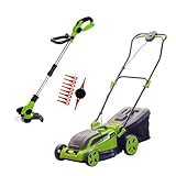 Green Tools Gartenset - Akku Rasenmäher 36V - 38cm Schnittbreite &...