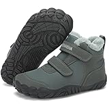 Mishansha Barfußschuhe Kinder Winterschuhe Mädchen Warm Plüschfutter...