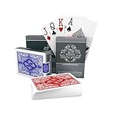 Bullets Playing Cards, 2X 54 Plastik Pokerkarten, Doppelpack, 2 Eckzeichen,...