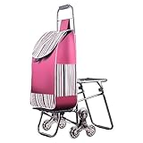 Faltbarer Treppensteigwagen mit Sitz, tragbar, wasserdicht, 6 Gummiräder,...
