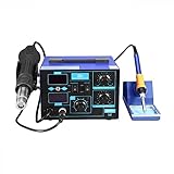 Lötstation Digital Entlötstation 2-in-1 Heißluft Set, LED Anzeige für...