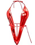 Yevin Korsett-Body für Damen, Rot, Einheitsgröße, rot, One size