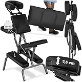tectake® Massagestuhl klappbar, ergonomischer Hocker ohne Armlehne, Mobile...