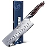 HOSHANHO Küchenmesser Nakiri Japanisches Kochmesser 18 cm AUS-10-Edelstahl...