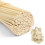 Lonwiner 100 Stück Holzstab, 20 cm x 5 mm, Holzstab, runder Schaft aus...