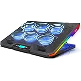 KLIM Glacier Laptop Kühler - NEU 2024-6 Fans Laptop Kühler Stand mit...
