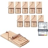 10 x Mausefalle Schlagfalle VonBueren | plastikfrei | Mausefallen aus Holz...