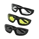 N&F 3 Paar Kit Männer Frauen Motorradbrille gelbe Gläser Bikerbrille...