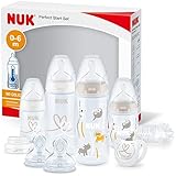 NUK Perfect Start First Choice+ Babyflaschen-Set | 0–6 Monate | 4 x...