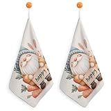 Jubonexis Niedliches Oster-Zwerg mit langem weißem Bart, kleines Handtuch...