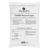 1 x 10kg HaGaFe TURBO Rasendünger mit 30% Stickstoff, Rasen – Dünger...