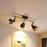 Deckenstrahler 3 Flammig, Schwenkbar 350°, Vintage Deckenlampe LED...