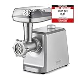 CASO FW 2500 Silber, Fleischwolf mit leistungsstarken 2500 Watt,...