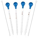 LXQ Glas Pipette10ml 5ml Dropping Pipette Kinder 4 Stück Messpipetten...