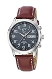 ETT Eco Tech Time Funk Solar Herren Uhr Analog mit Leder Armband...