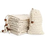 10 Stück Seifensäckchen Bio, Seifensäckchen aus 100% Sisal Baumwolle,...
