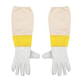Schutzhandschuhe Imkerpaar Mit Langen Netzärmel, Canvas Und Ziegenleder,...