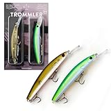 Zanderfang – Wobbler TROMMLER 9,5 cm 9,5 g – Olive-matt &...