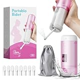 Tragbares Bidet – 250 ml Tank Peri Flasche für Frauen mit 5 Druckmodi, 8...