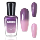 Thermo Nagellack Farbwechsel, Rosa & Lila Nagelack Pearl Shimmer Effect,...
