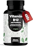 Vitamin B12 hochdosiert - 400 Tabletten mit 500µg Vit B12 + 200µg...