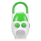 Duschradio, AM/FM Button Badezimmer Radio mit Oberster Griff, Grünes...