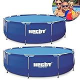 HECHT Stahlrahmen Pool Swimmingpool – 360 x 76 cm und 300 x 76 cm zur...