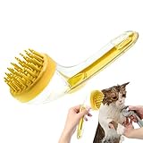 Hunde-Badebürste, Haustier-Massagebürste mit Shampoospender,...