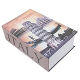 DECOMELODY Dekorative Bücherbox, Vintage-buch, Unsichtbare Box Mit Schloss...
