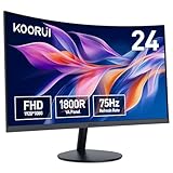 KOORUI Curved Monitor - 23.6 Zoll FHD Curved Computer Monitor, VA-Panel,...