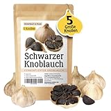 Schwarzer Knoblauch fermentiert aus Spanien, 5 große Knollen fermentierter...