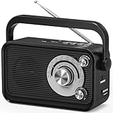 Tragbares Radio, FM/AM/SW Kofferradio, Strom und Batteriebetrieb mit MP3...