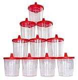 Medi-Inn Urinbecher 125 ml mit rotem Schnappdeckel Urinprobenbecher...