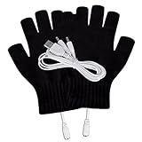USB-Streifenmuster, Fingerlose Heizung, Strickwolle, Hände, warme...