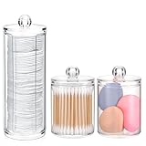 3er Set Kosmetik Organizer – Wattepads Spender & Wattestäbchen Behälter...