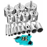 Lochbohrer - 16 Stück für Glas, Lochschneider für Fliesen aus...