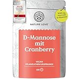 NATURE LOVE® D-Mannose Pulver mit Cranberry - 250 Gramm Pulver zum...