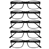 Gaoye 5 pack Lesebrillen herren/damen mit blaulichtfilter Brille Lesehilfe...