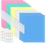 Umllpet 15 Stück A4 Schnellhefter Plastik - Farbige Klemmhefter Stabil,...