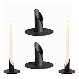 Kerzenständer,4 Stück Schwarze Kerzenständer,Schwarze Retro Candlelight...