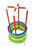 Hula Hoop Ständer mit Rädern, Tragbares Aufbewahrungsregal für Gym...