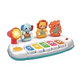 Tierklavier Jungle Pals mit Klaviertastatur mit 5 Noten und Blinkmikrofon