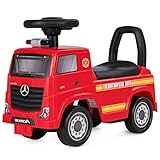 SOARS Mercedes-Benz Rutschauto, Feuerwehrauto mit Warnleuchte, Hupe &...