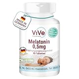 Melatonin 0,5mg - 90 Tabletten - sicher dosiert und vegan - vor dem...