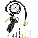 BURNNOVE Reifenfüller Digitaler Reifendruckprüfer 220PSI Multifunktional...