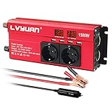 LVYUAN Spannungswandler 12V 230V 1500W Wechselrichter RED