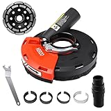 HERZO Universal Absaughaube für Winkelschleifer 115/125 mm +...