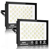 Sararoom LED Strahler Außen 100W 10000LM LED Fluter, 156 LED Kaltweiß...