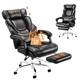 COLAMY Ergonomischer Bürostuhl mit Fußstütze & Lendenkissen - Chefsessel...